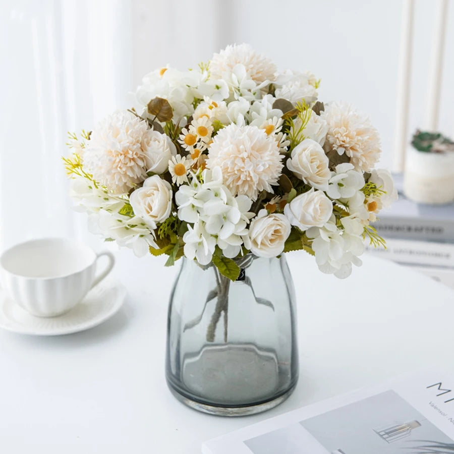 Fleur artificielle de camomille réaliste pour décoration champêtre et naturelle
