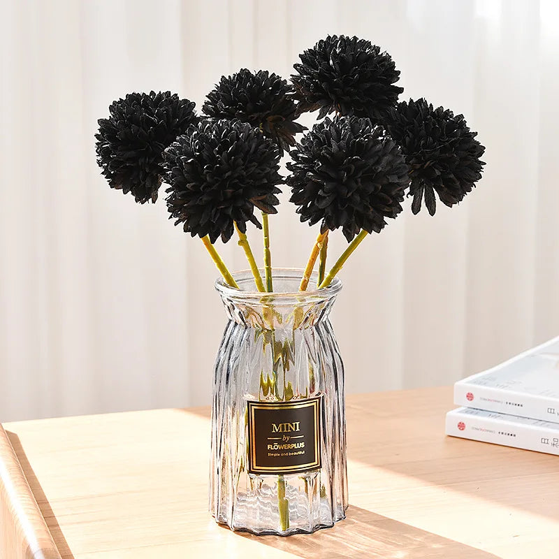 Fleur artificielle en forme de boule type chrysanthème-pissenlit, décoration florale moderne et élégante