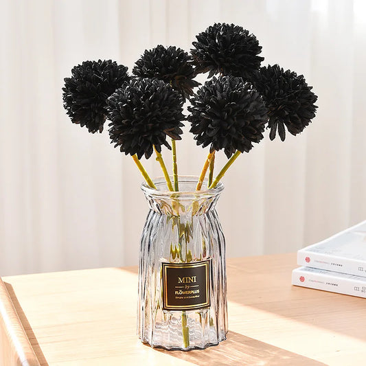 Fleur artificielle en forme de boule type chrysanthème-pissenlit, décoration florale moderne et élégante