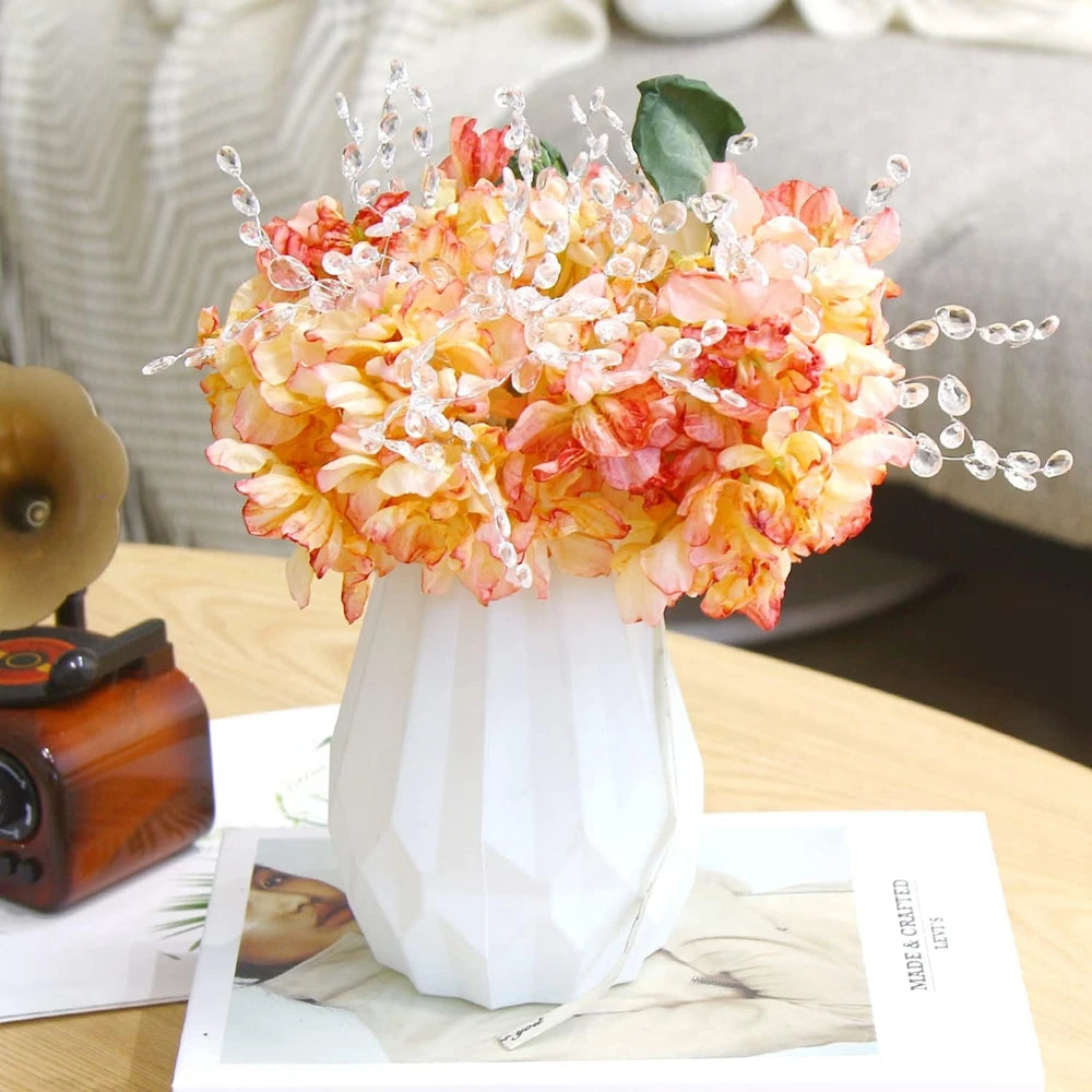 Goutte d'eau décorative en cristal acrylique blanc, fait main, pour création DIY et déco intérieure élégante - Décoration intérieure