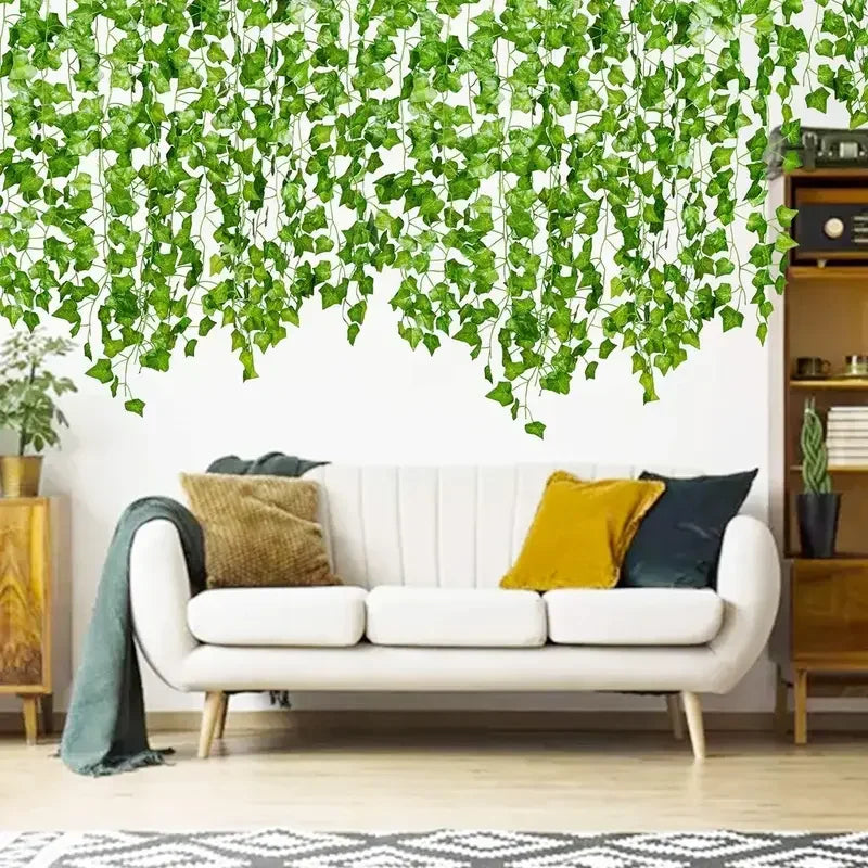 Guirlande de lierre artificiel vert longue de 100 cm à 2 m pour décoration naturelle et modulable