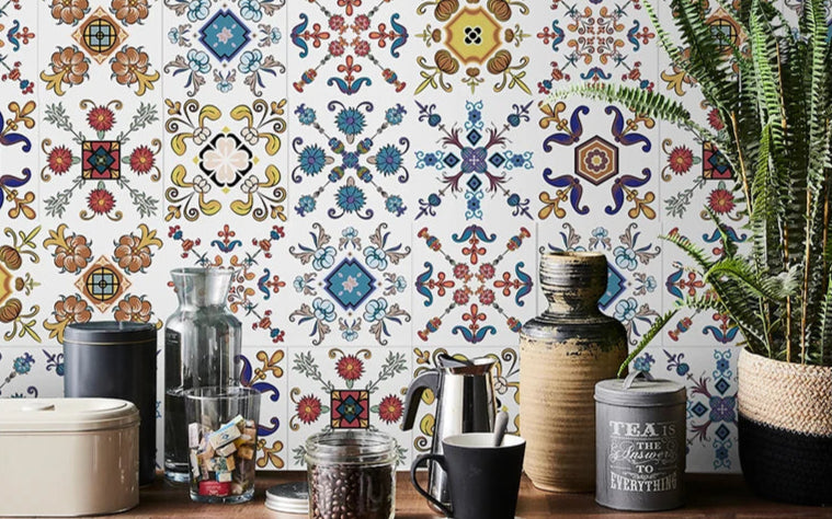 Autocollant Mural Effet carrelage