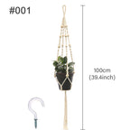 Macramé Mural Porte plantes - Paniers suspendus