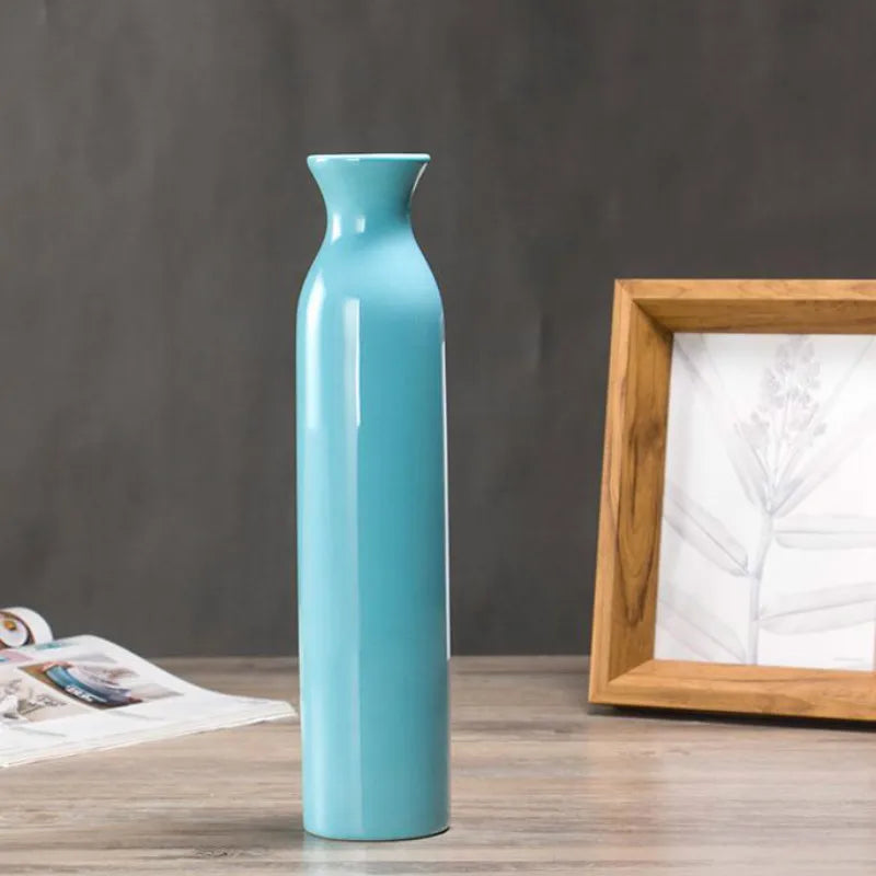 Vase en Céramique Rouge & Bleu