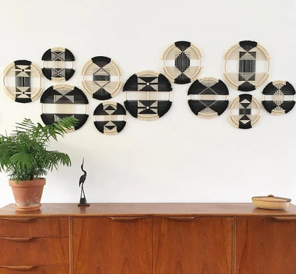 Panier Mural en Macramé Rond