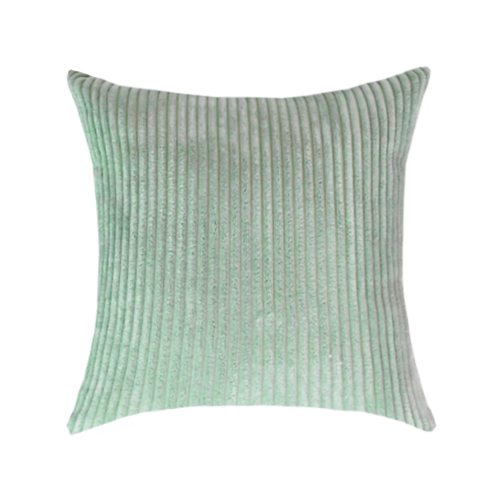 Housse de Coussin en velours côtelé rayé