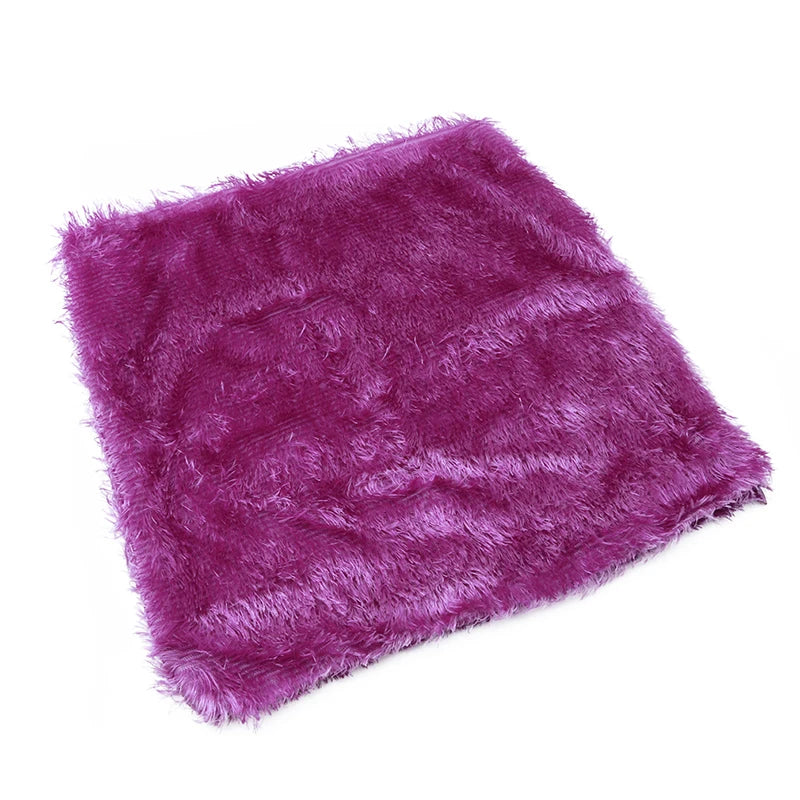 Housse de Coussin en Peluche et Fourrure de velours