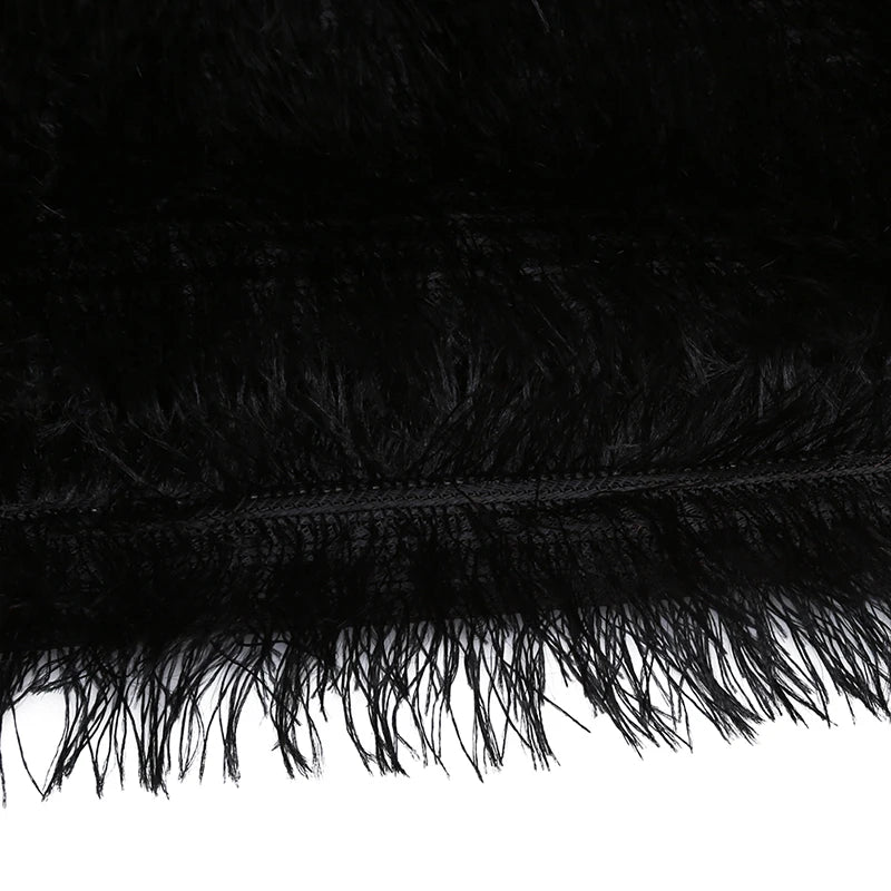 Housse de Coussin en Peluche et Fourrure de velours