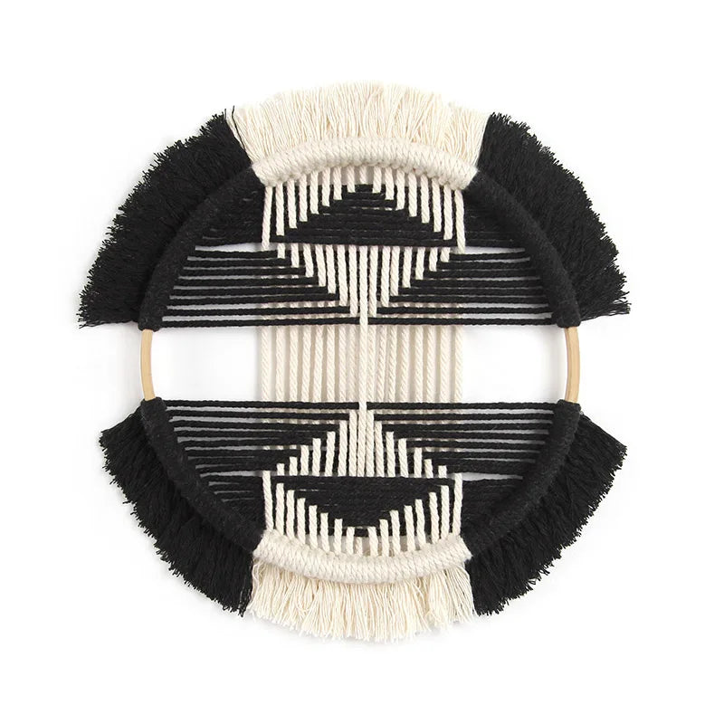 Panier Mural en Macramé Rond