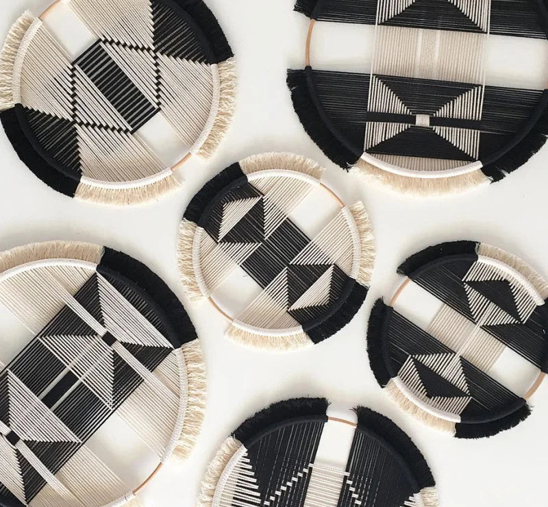 Panier Mural en Macramé Rond