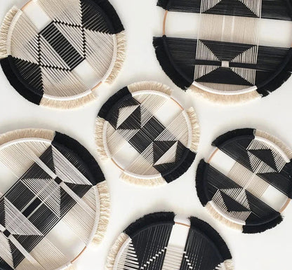 Panier Mural en Macramé Rond