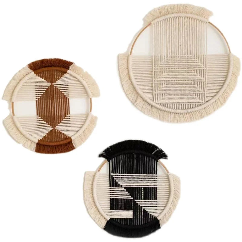 Panier Mural  Rond en Macramé