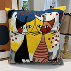 Housse de Coussin brodée style Picasso
