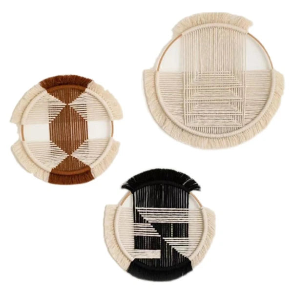 Panier Mural  Rond en Macramé