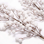 Fleur Artificielle Tige de Baies Blanches