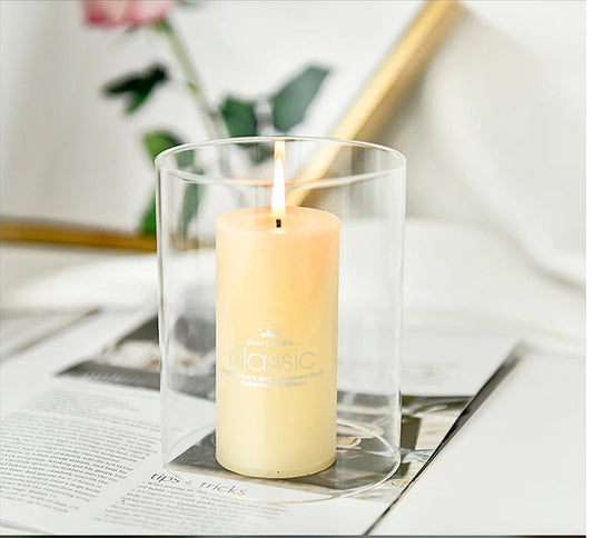 Bougeoir en Verre Cylindrique