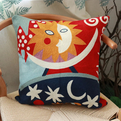 Housse de Coussin brodée style Picasso
