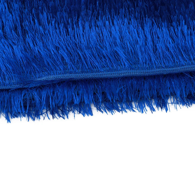 Housse de Coussin en Peluche et Fourrure de velours