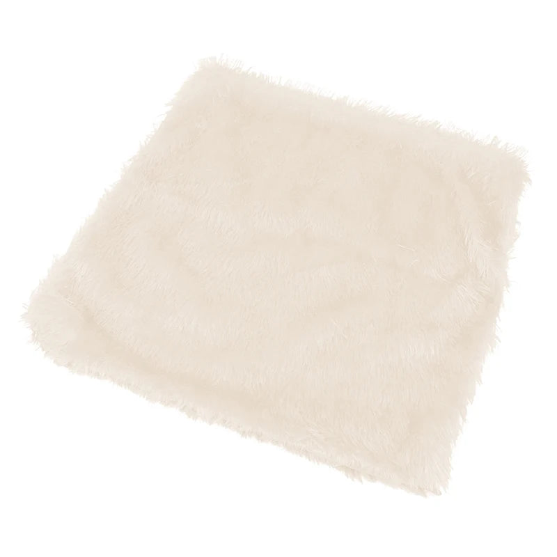 Housse de Coussin en Peluche et Fourrure de velours