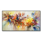 Tableau Moderne Peinture Abstraite Colorée Fleur