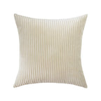 Housse de Coussin en velours côtelé rayé