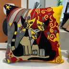 Housse de Coussin brodée style Picasso