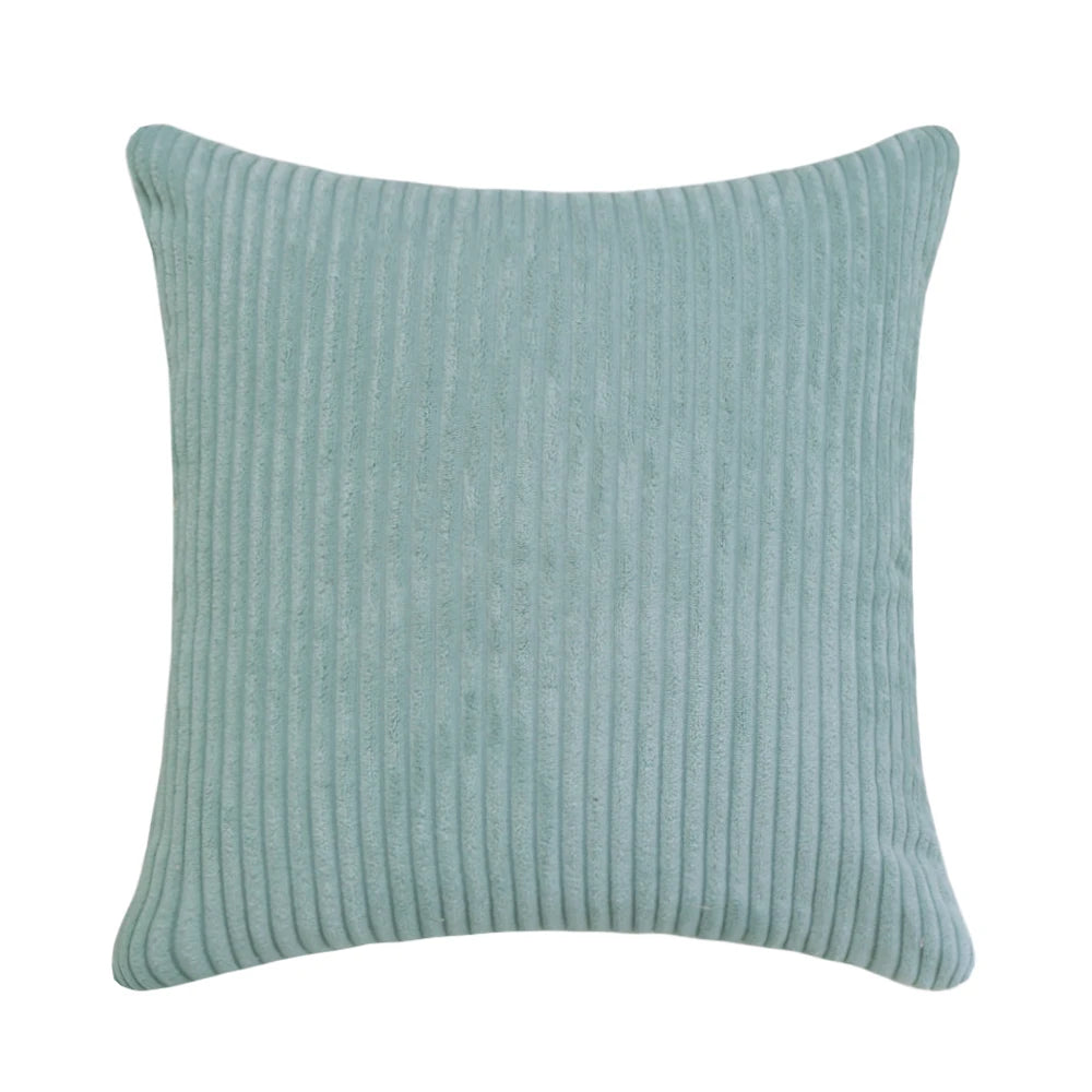 Housse de Coussin en velours côtelé rayé