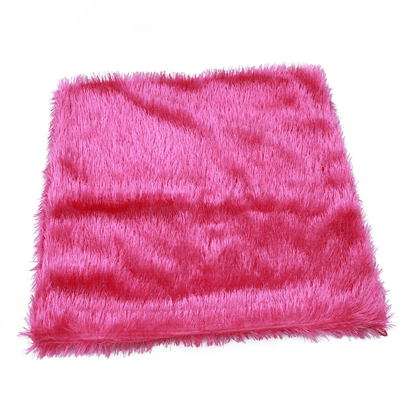 Housse de Coussin en Peluche et Fourrure de velours