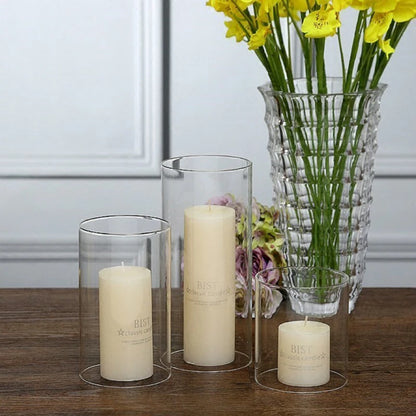 Bougeoir en Verre Cylindrique