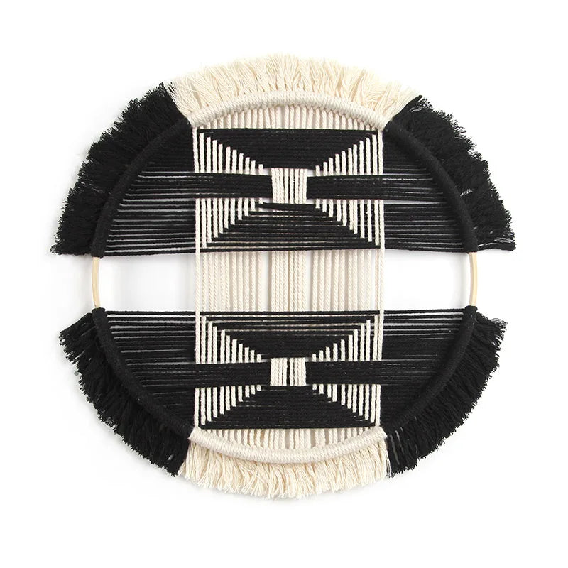 Panier Mural en Macramé Rond