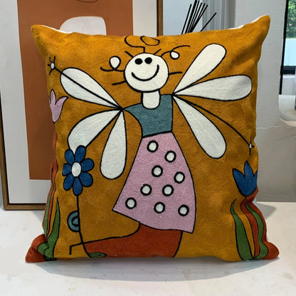 Housse de Coussin brodée style Picasso