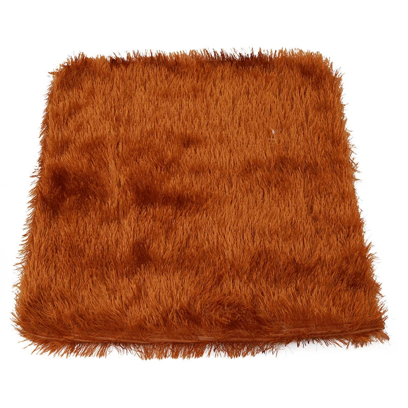 Housse de Coussin en Peluche et Fourrure de velours
