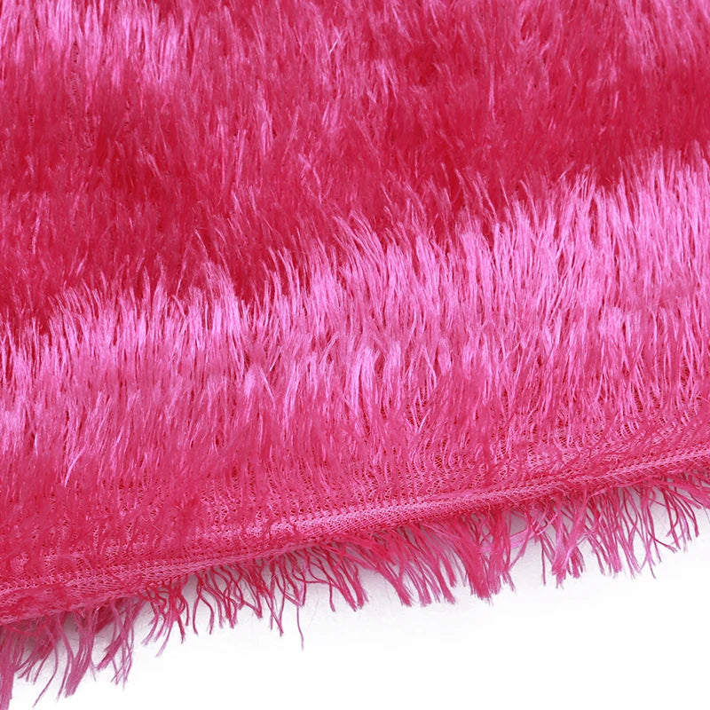 Housse de Coussin en Peluche et Fourrure de velours