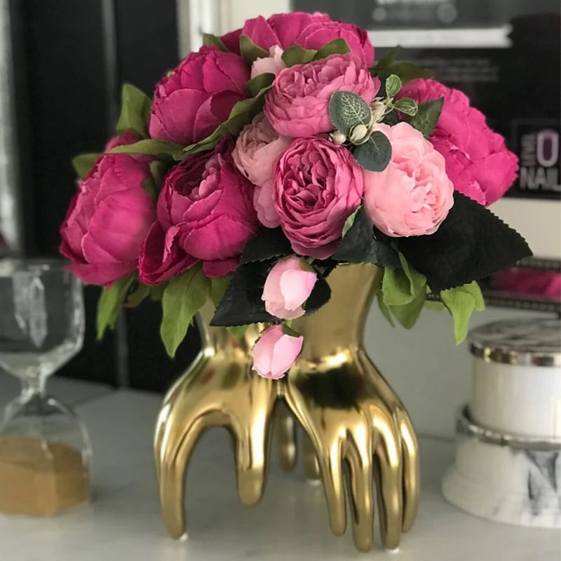 Fleur Artificielle  Rose et Pivoine