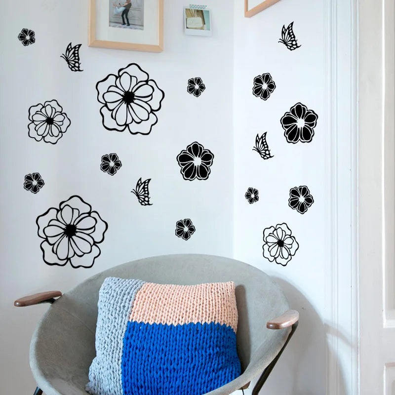 Autocollant Mural Fleur 3D