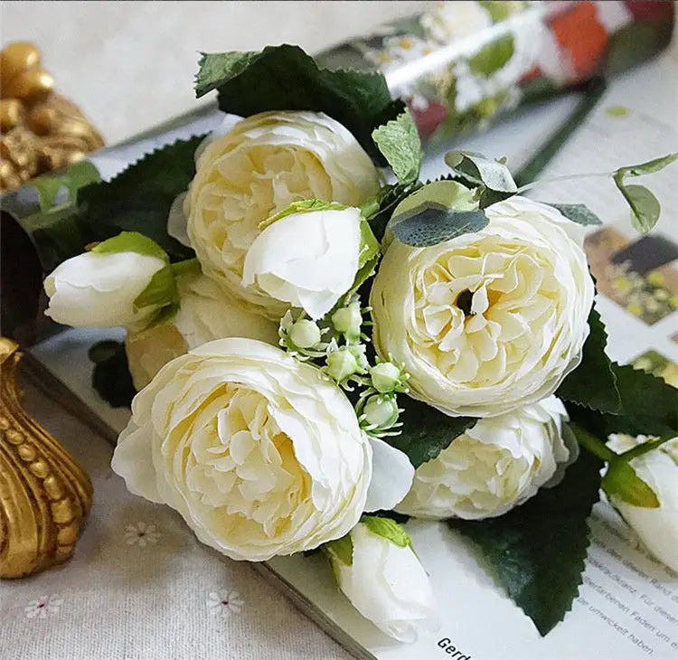 Fleur Artificielle  Rose et Pivoine