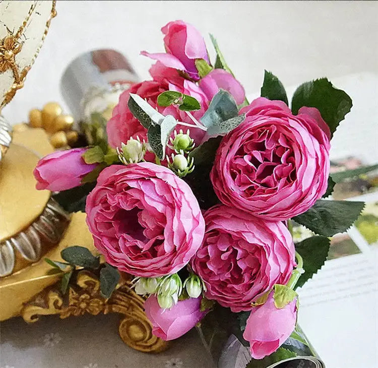 Fleur Artificielle  Rose et Pivoine
