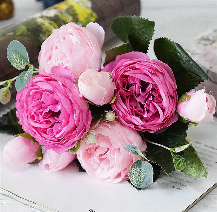 Fleur Artificielle  Rose et Pivoine