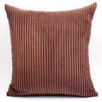 Housse de Coussin en velours côtelé rayé