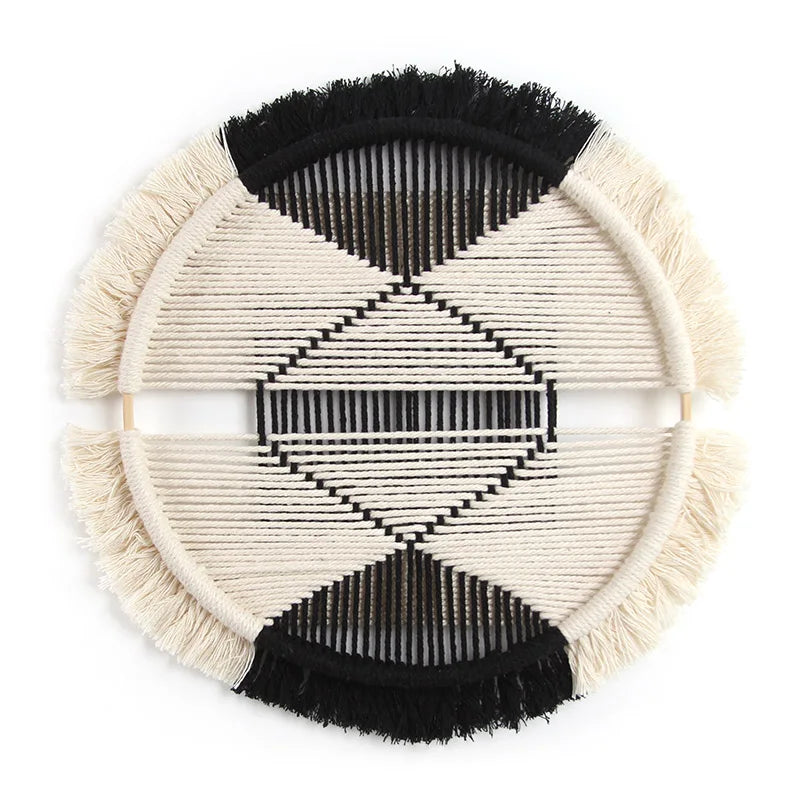 Panier Mural en Macramé Rond