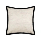 Housse de Coussin ivoire à rayures en Jacquard