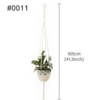 Macramé Mural Porte plantes - Paniers suspendus