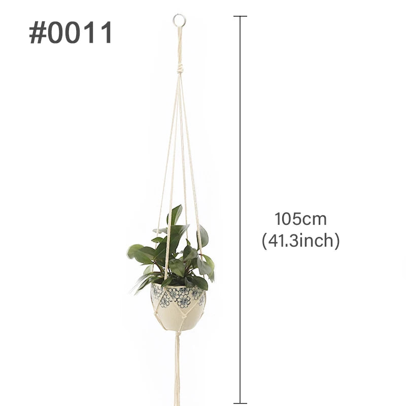 Macramé Mural Porte plantes - Paniers suspendus