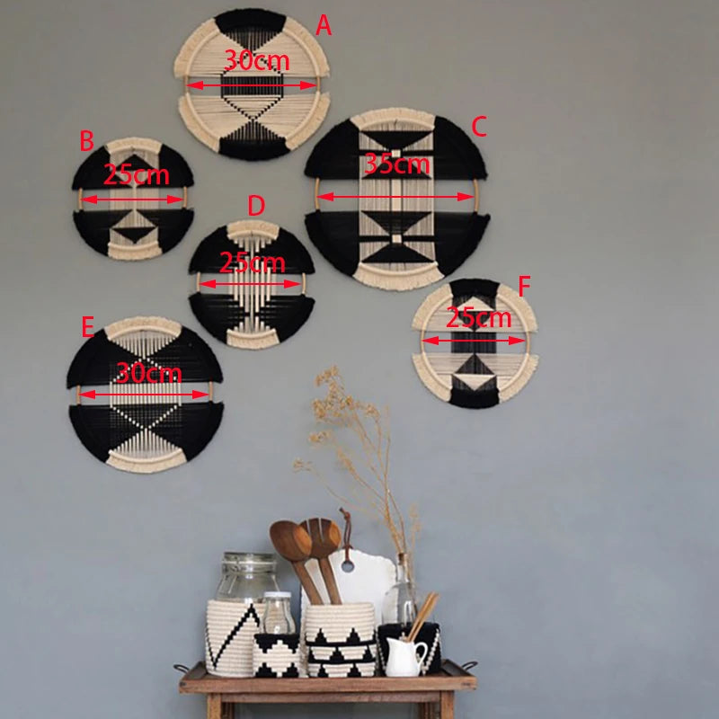Panier Mural en Macramé Rond