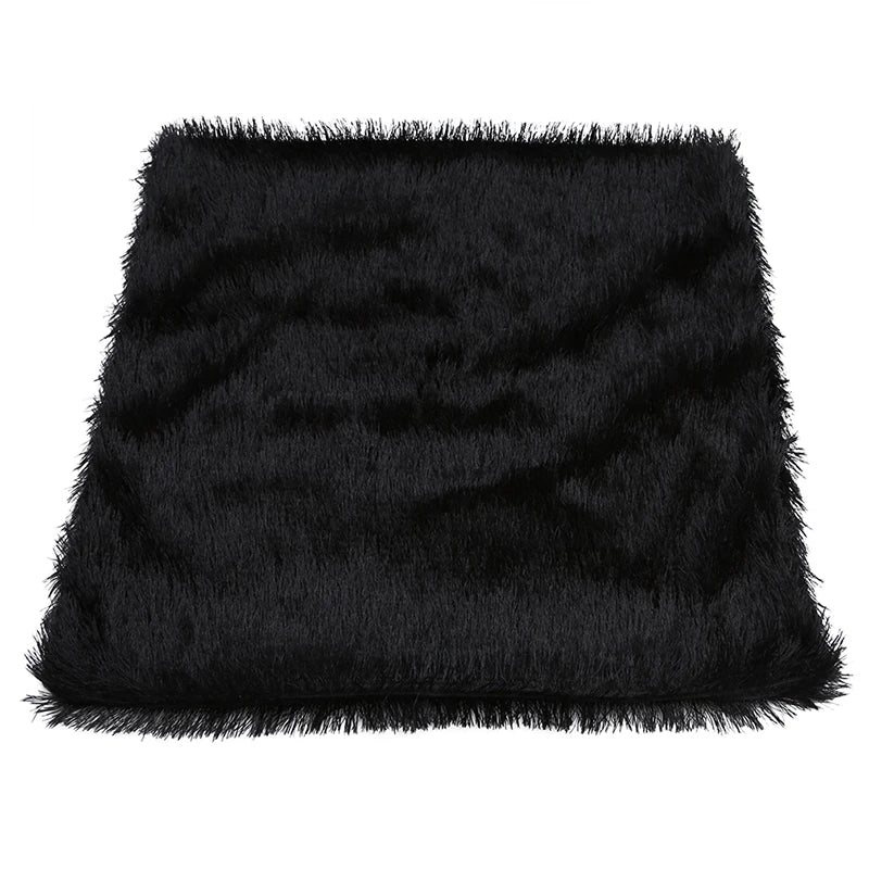 Housse de Coussin en Peluche et Fourrure de velours