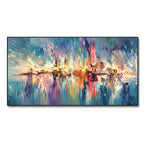 Tableau Moderne Peinture Abstraite Colorée Fleur