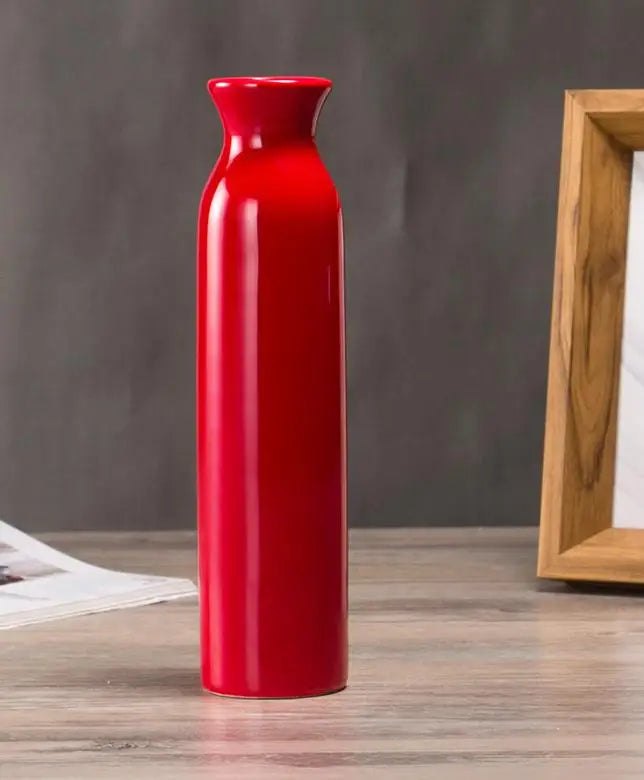 Vase en Céramique Rouge & Bleu