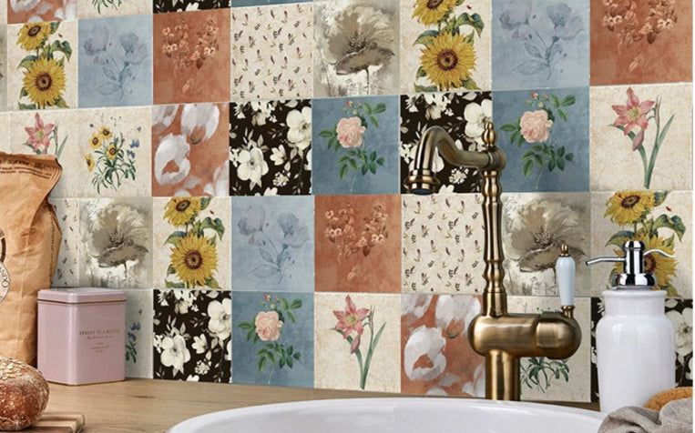 Autocollant Mural Effet carrelage