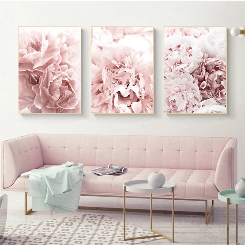 Tableau Moderne Art Fleur Rose