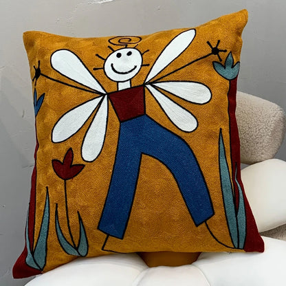 Housse de Coussin brodée style Picasso
